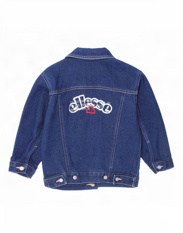Jaqueta jeans gráfica feminina Ellesse 2-3 anos algodão azul marinho