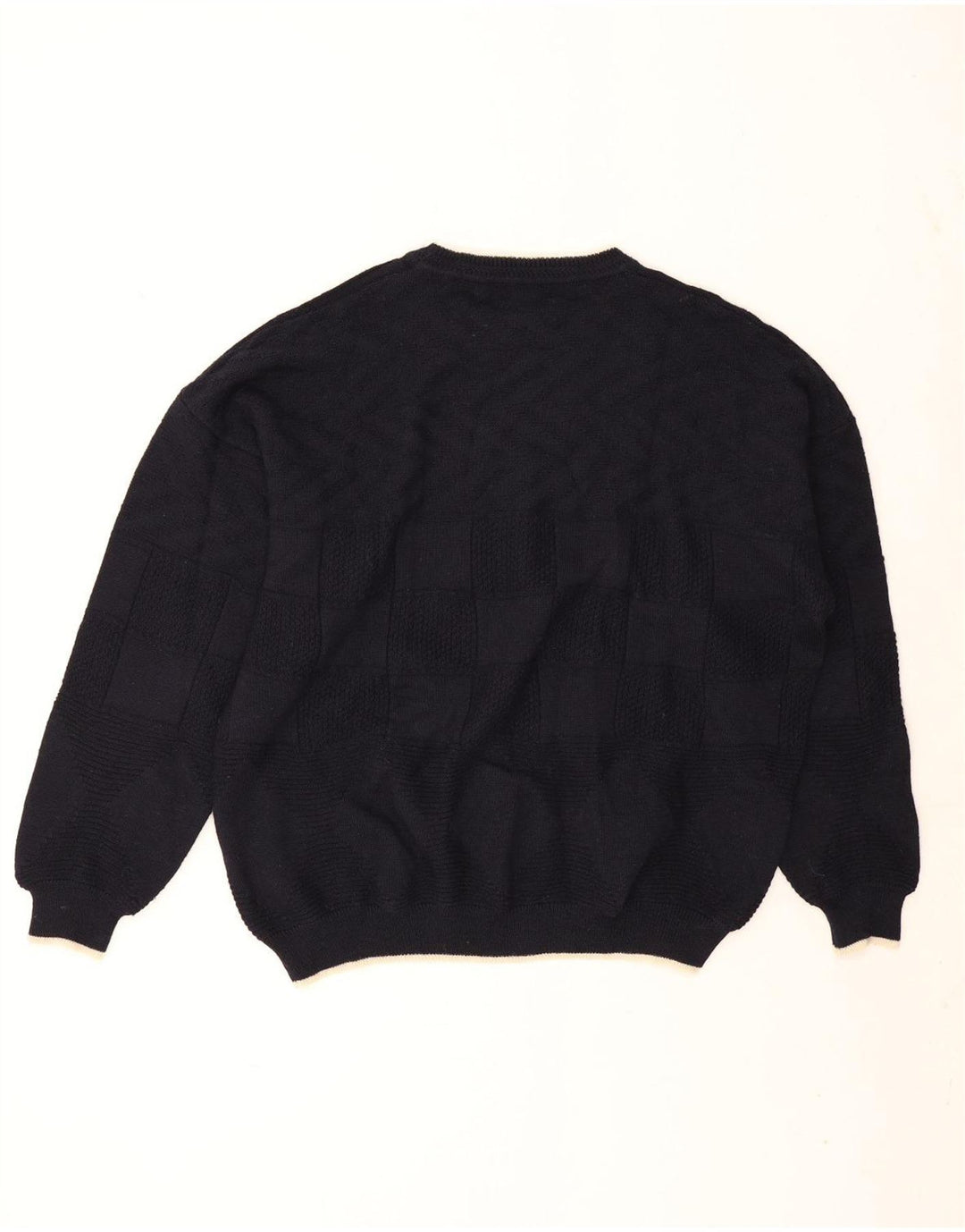 Suéter masculino Cacharel com gola redonda XL azul marinho lã nova