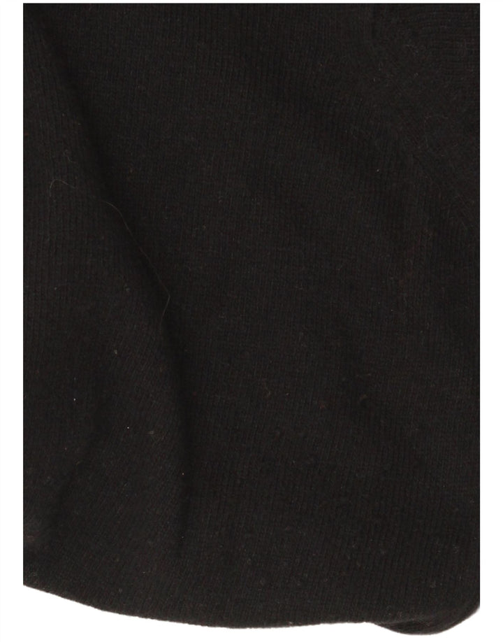 Suéter masculino Zara com decote em V grande lã preta