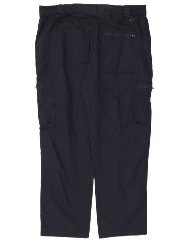 Calças cargo regulares masculinas Mountain Warehouse W40 L30 poliéster azul marinho