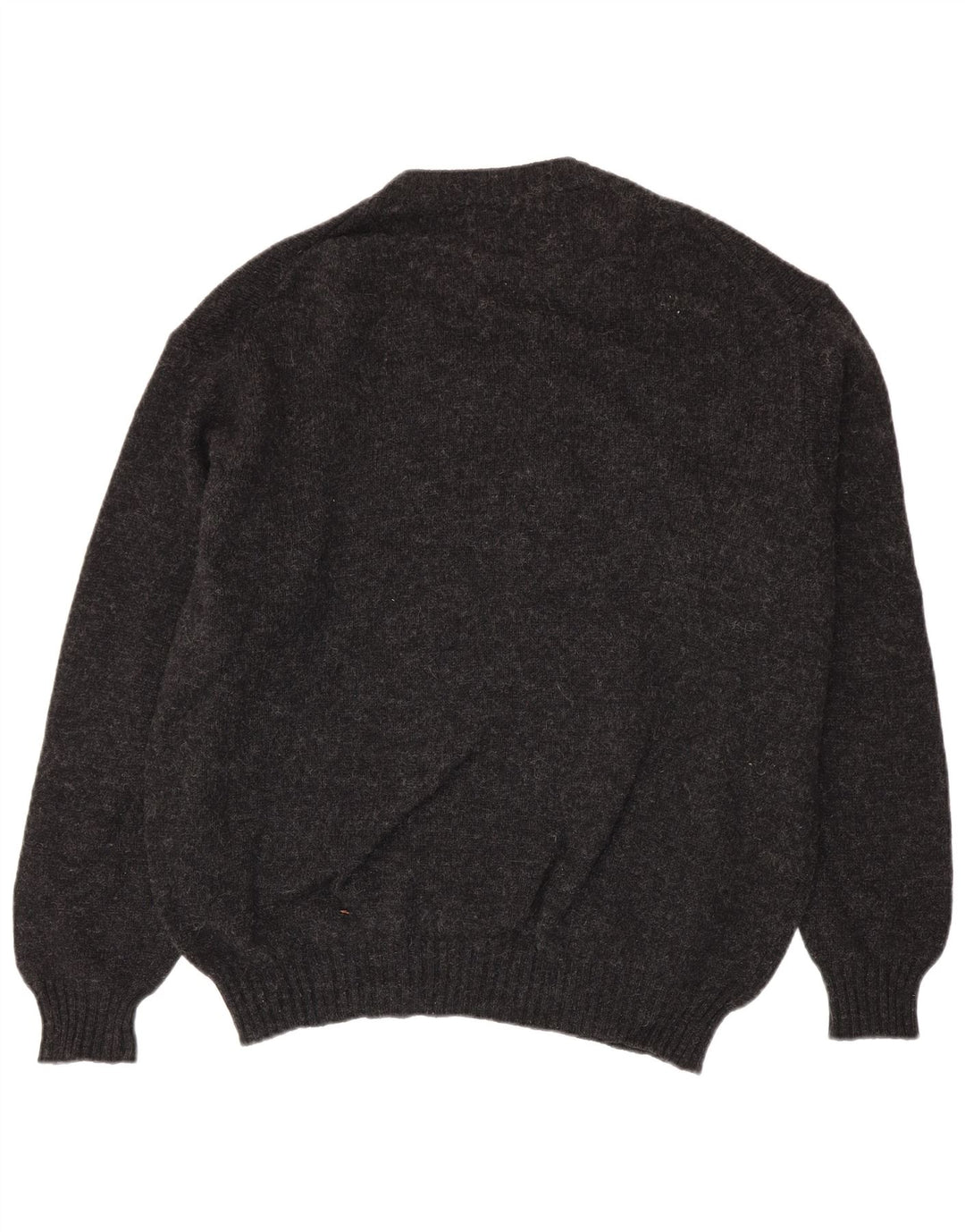 Suéter masculino Benetton com gola redonda XL cinza manchado