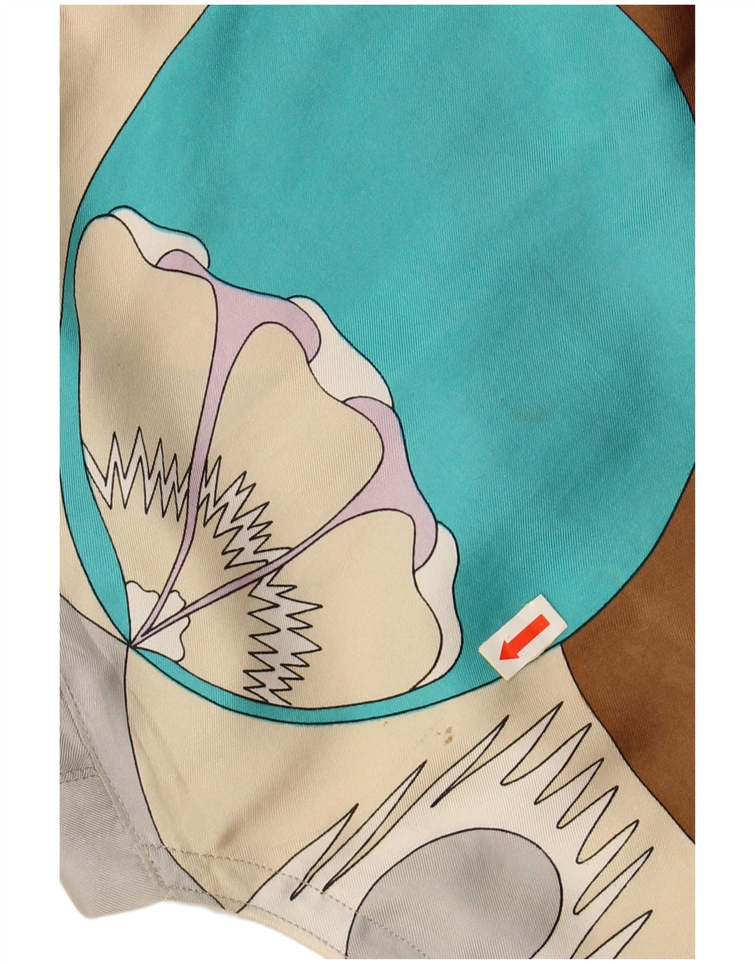 Blusa feminina VINTAGE com padrão abstrato Reino Unido 14 médio multicolorido