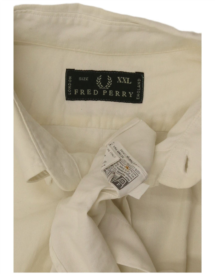 Camisa masculina Fred Perry 2XL algodão branco