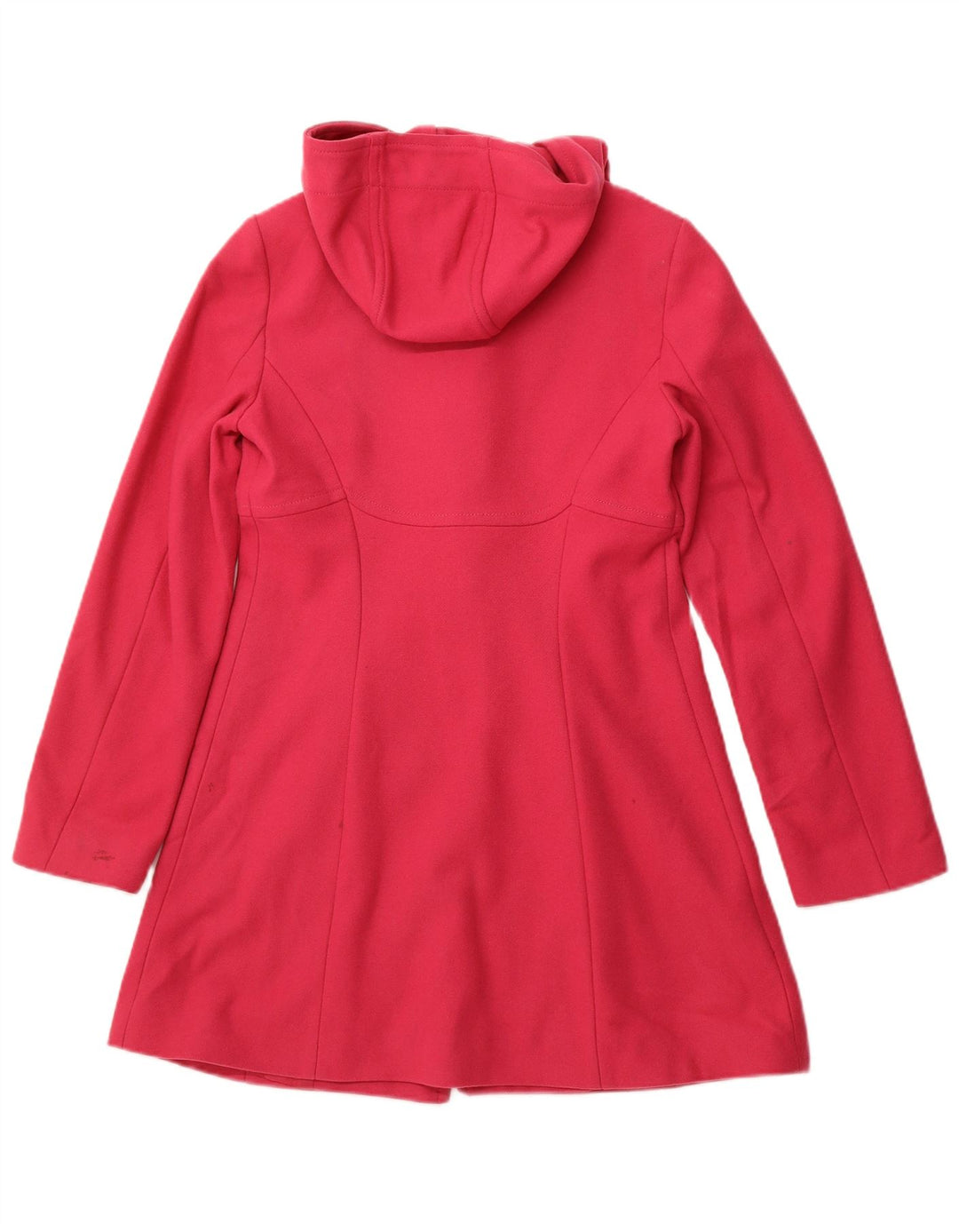 Casaco Duffle feminino com capuz BENETTON IT 42 lã rosa médio