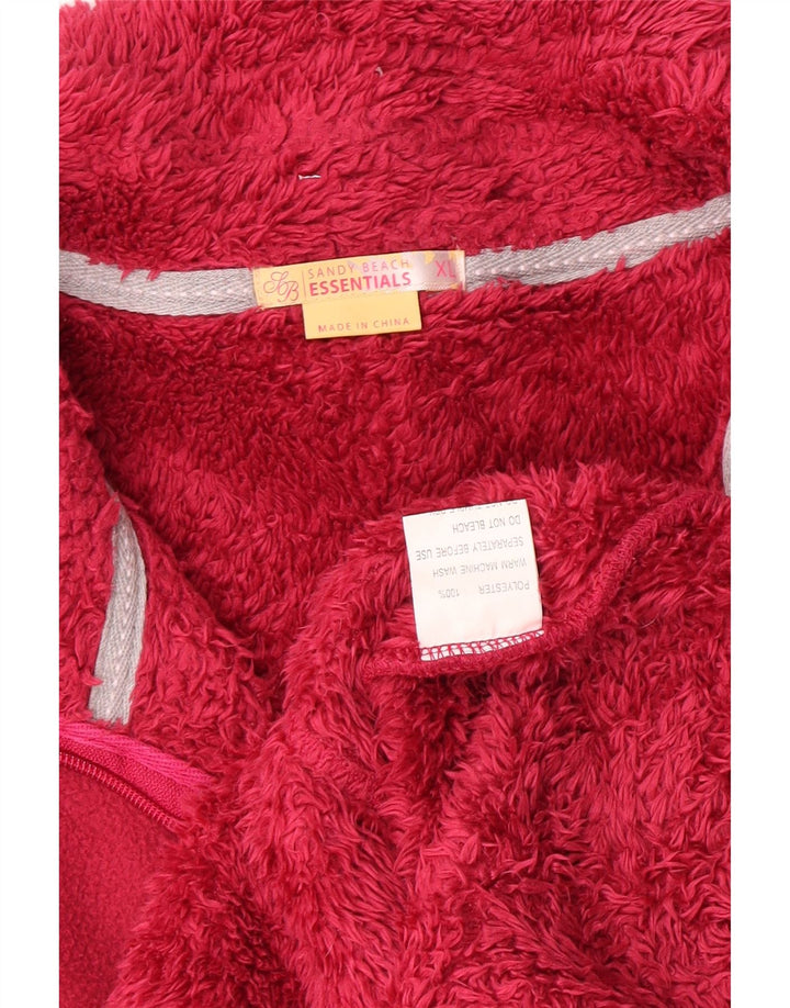 Jaqueta de lã oversized feminina Essentials UK 18 XL poliéster rosa