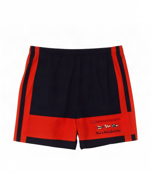 Shorts de natação masculino Paul & Shark para iate 3XL W44 L4 azul marinho bloco colorido