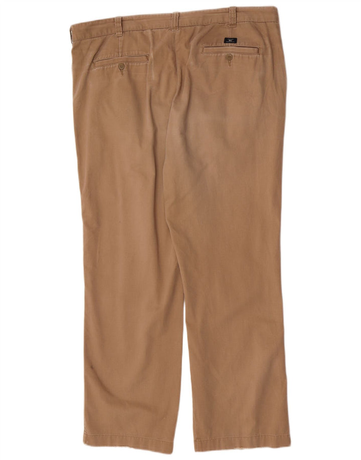 Calça chino masculina Marks & Spencer azul Harbour Pegged W42 L31 bege
