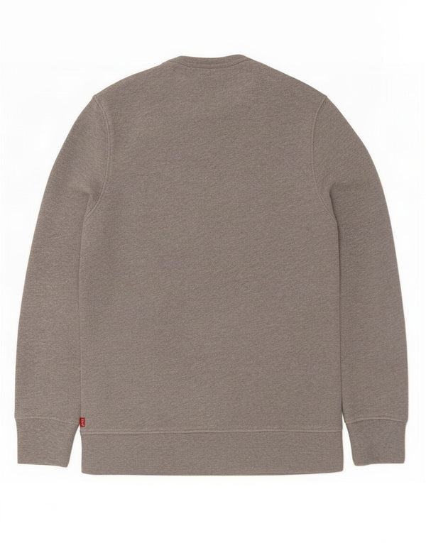 Levi's Mens Graphic Sweatshirt Jumper Small Grey Cotton