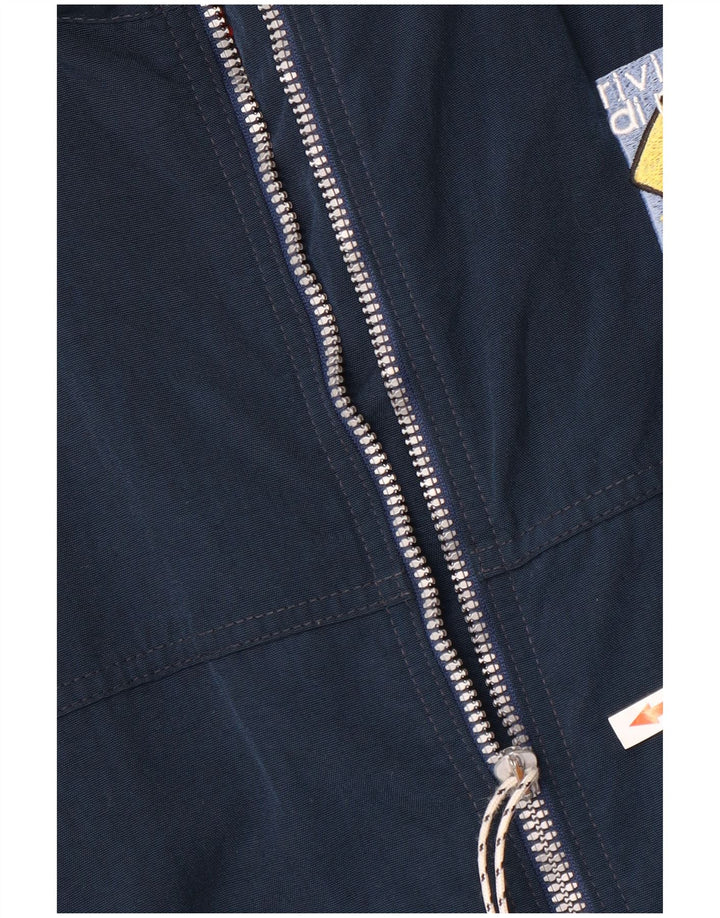Jaqueta bomber gráfica masculina MURPHY & NYE Reino Unido 40 grande poliéster azul marinho