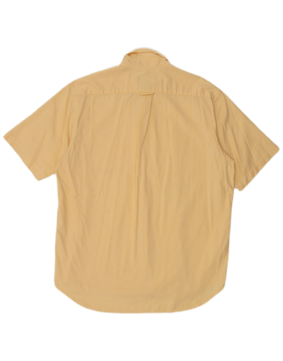 Camisa masculina de manga curta Eddie Bauer algodão amarelo médio
