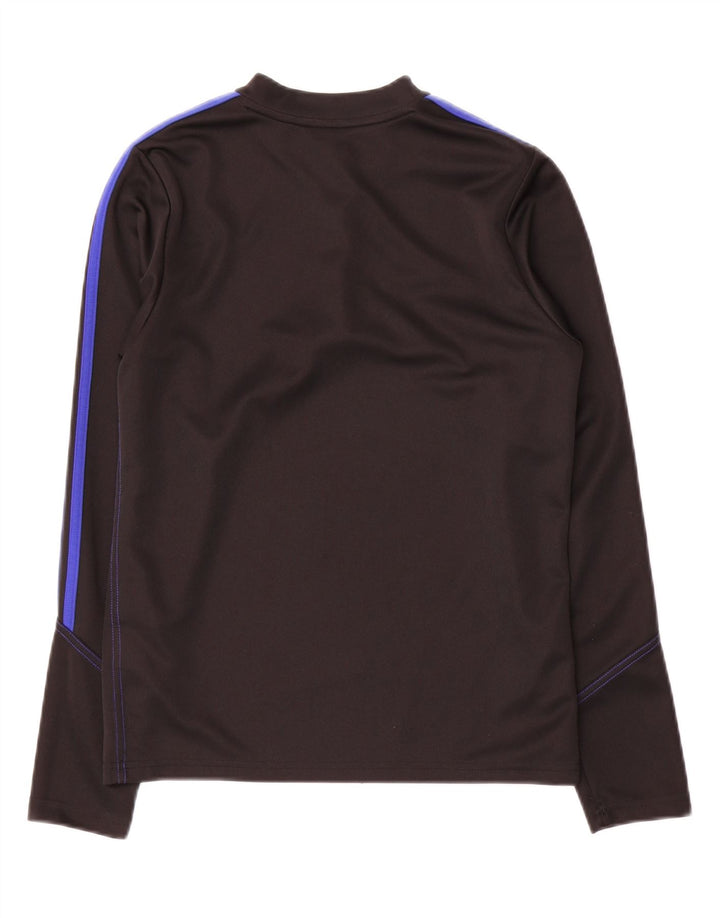Adidas Meninos Aeroready Zip Neck Pullover Treino Top 13-14 Anos Preto