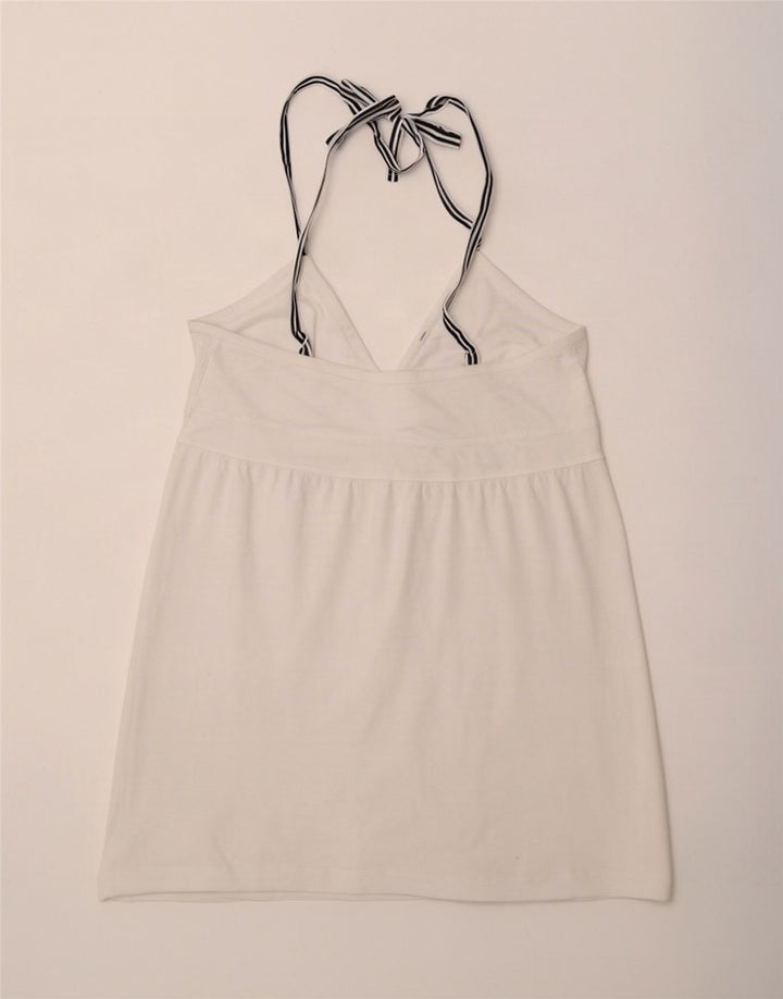 Top North Sails feminino cropped UK 14 grande algodão branco