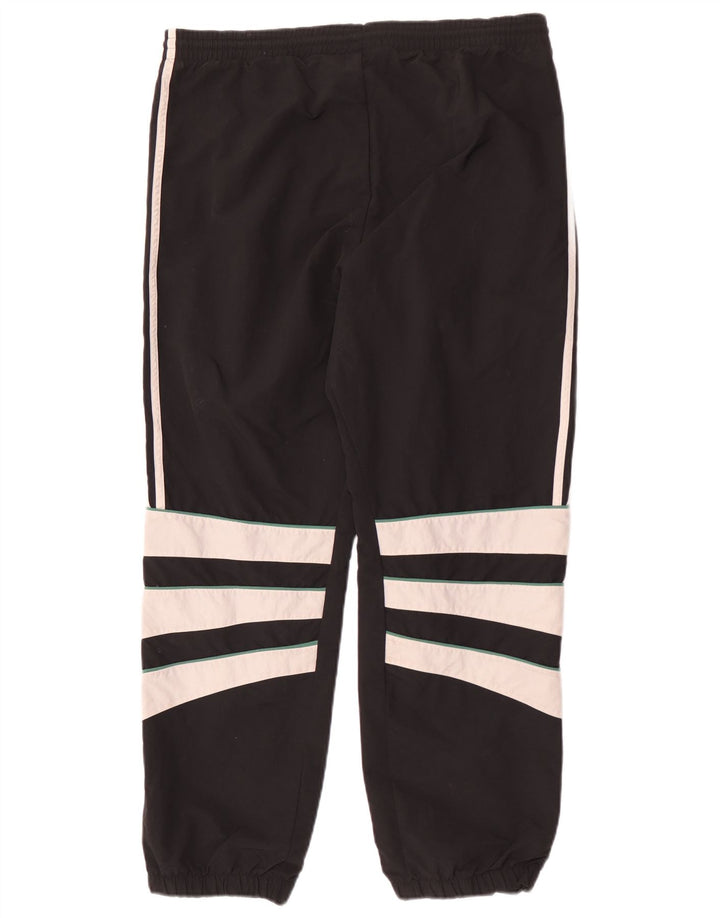 Calça de treino masculina Adidas Joggers médio preto colorblock poliéster