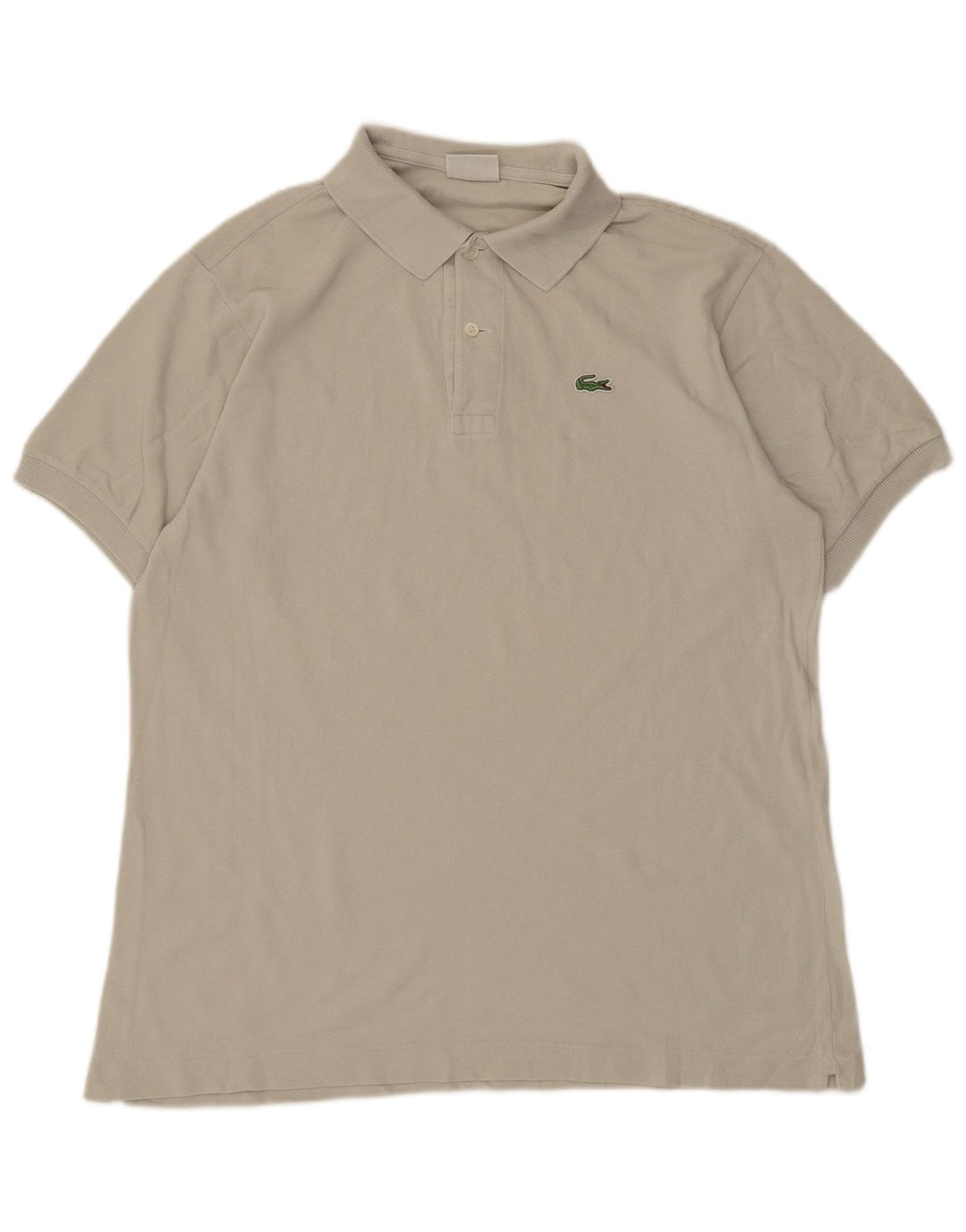 Camisa polo masculina Lacoste tamanho 5 grande algodão cinza