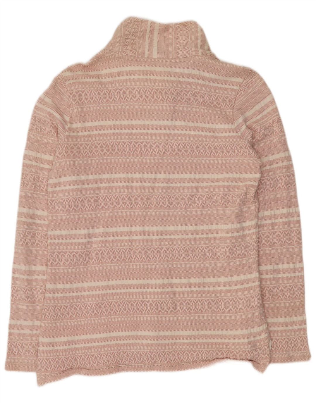 Suéter feminino grande FAT FACE Reino Unido 8 listrado rosa pequeno