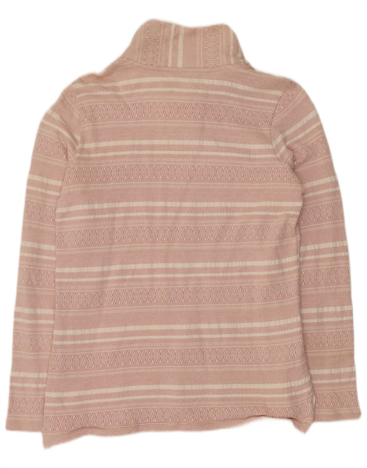 Suéter feminino grande FAT FACE Reino Unido 8 listrado rosa pequeno
