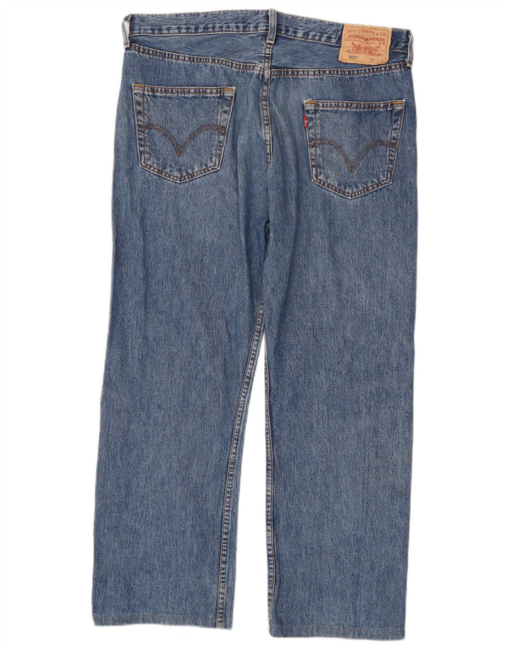 Calça jeans masculina Levi's 501 Straight W36 L28 azul algodão
