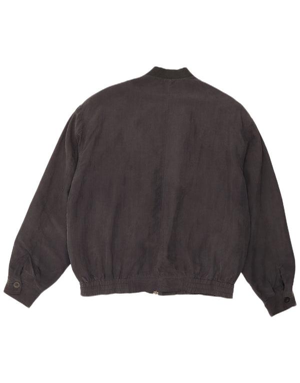 Jaqueta bomber masculina vintage IT 48/50 Seda geométrica multicolorida média
