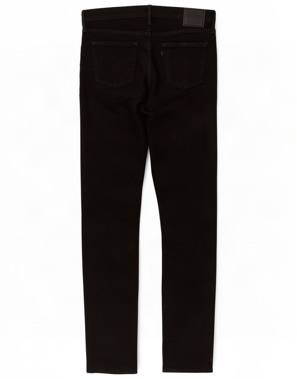 Levi's Womens 724 High Rise Straight Jeans W31 L32 Algodão Preto