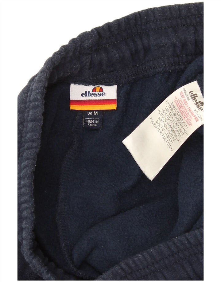 Calça de treino feminina Ellesse UK 14 algodão azul marinho médio
