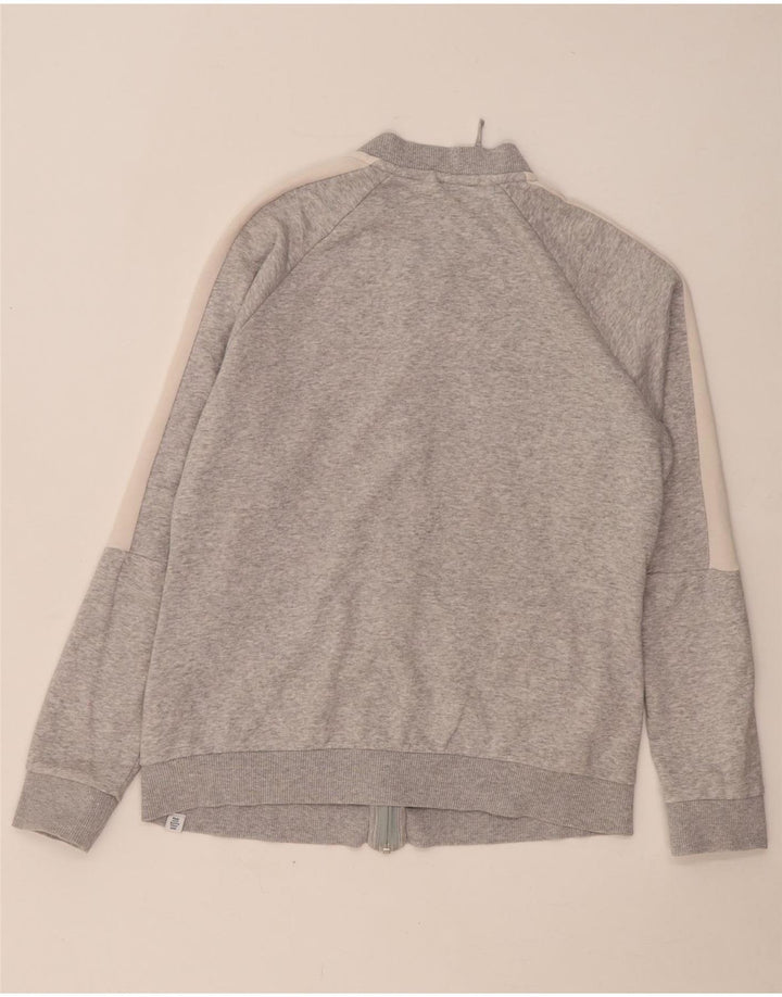 Puma Womens Tracksuit Top Jacket UK 16 Grande Cinza Colorblock Algodão