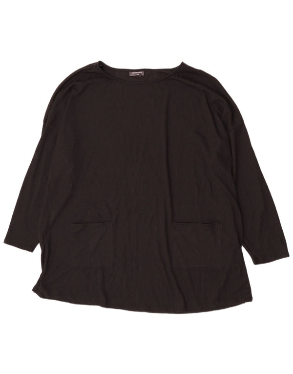 Vestido túnica feminino de manga comprida Marks & Spencer Autograph UK 20 2XL preto