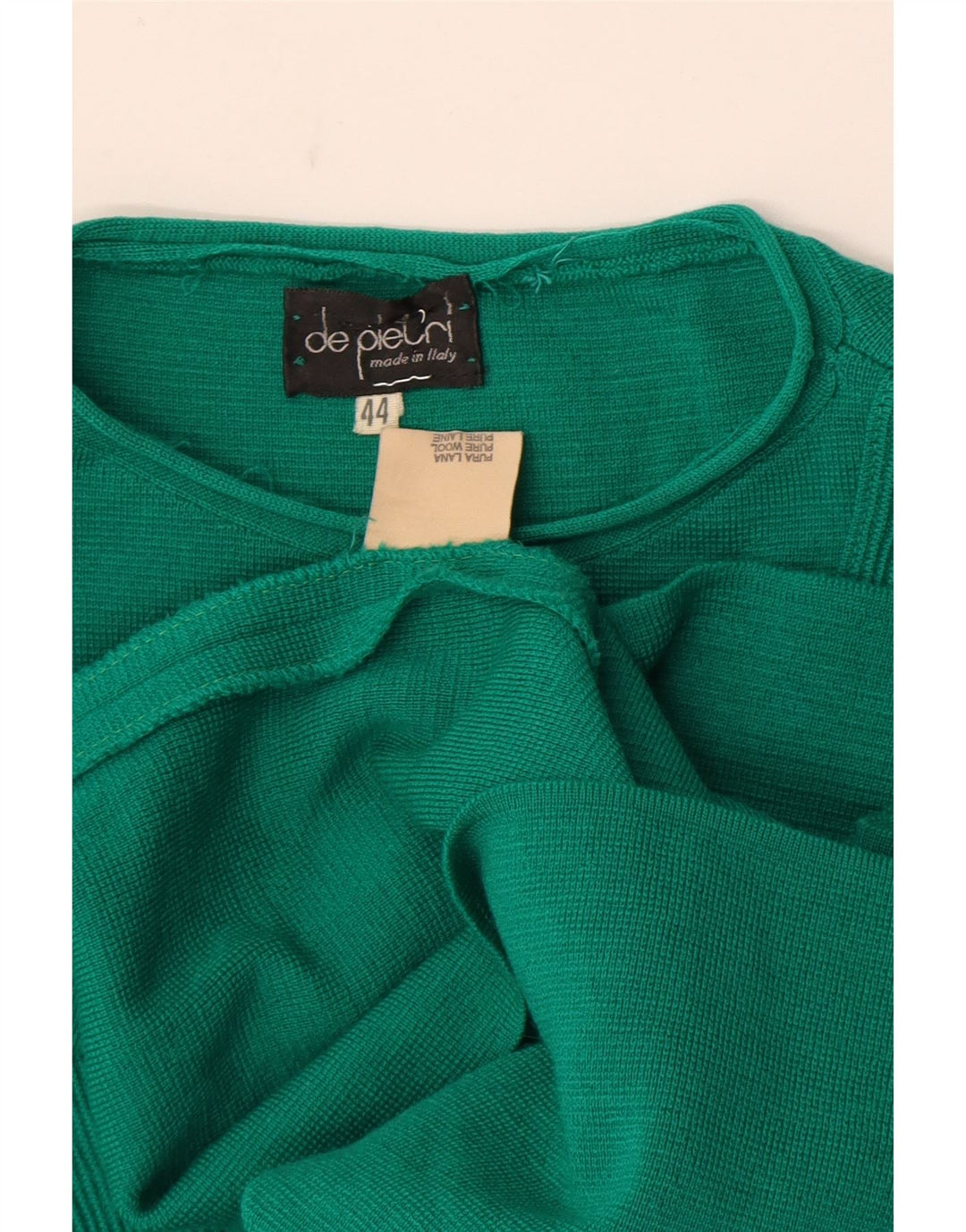 Vestido jumper feminino De Pietri IT 44 lã verde médio