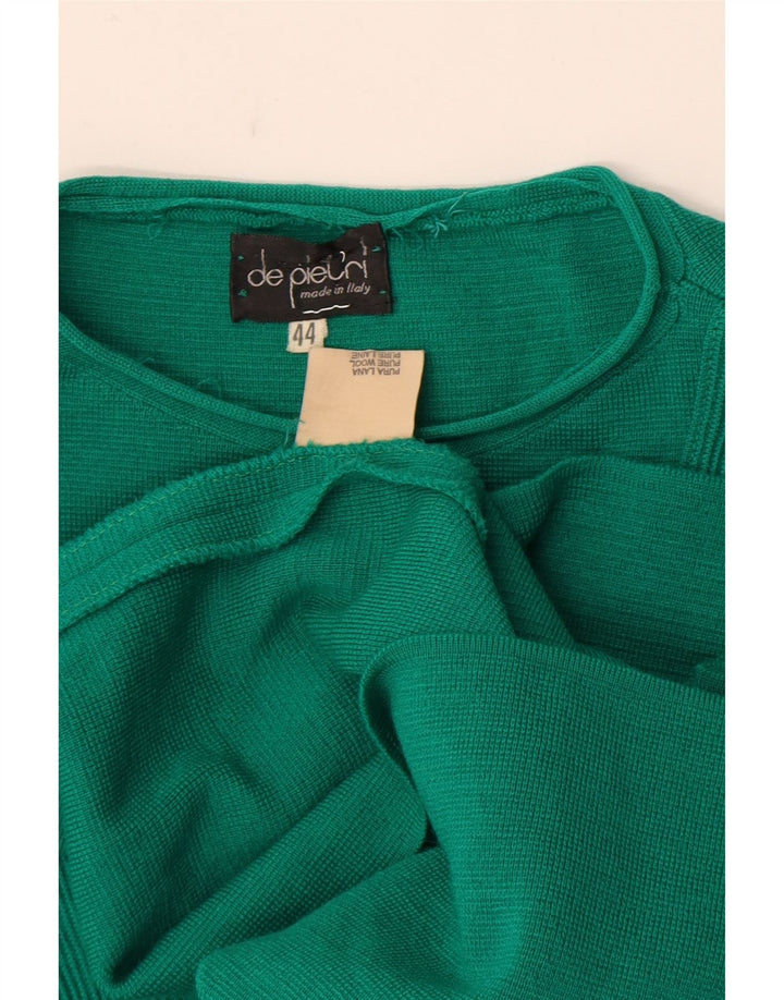Vestido jumper feminino De Pietri IT 44 lã verde médio