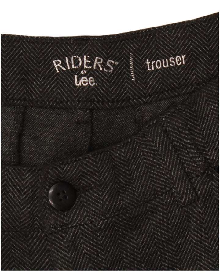 LEE Calça feminina Riders Bootcut cortada W32 L25 cinza espinha de peixe