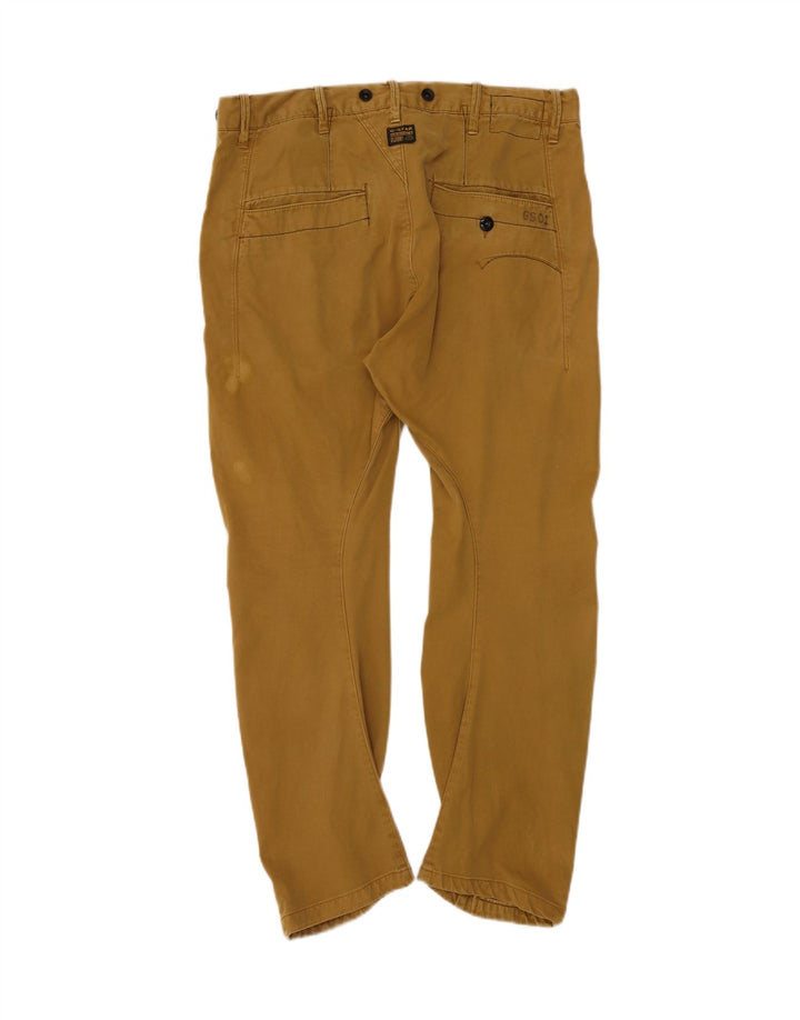G-STAR Mens Slim Chino Trousers W33 L28 Brown Cotton Vintage G-Star and Second-Hand G-Star from Messina Hembry 