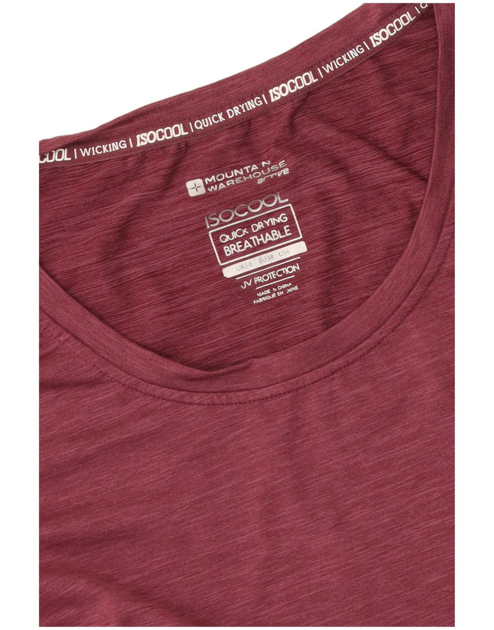 Camiseta feminina IsoCool Mountain Warehouse Reino Unido 10 pequena marrom manchada