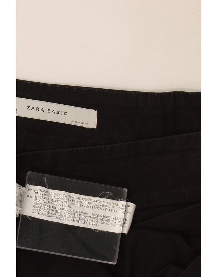 Minissaia feminina ZARA média W30 algodão preto