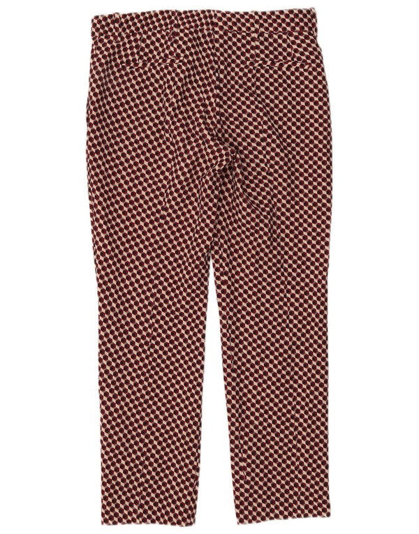 Zara Calça Chino Feminina Slim Médio W28 L27 Vermelho Geométrico