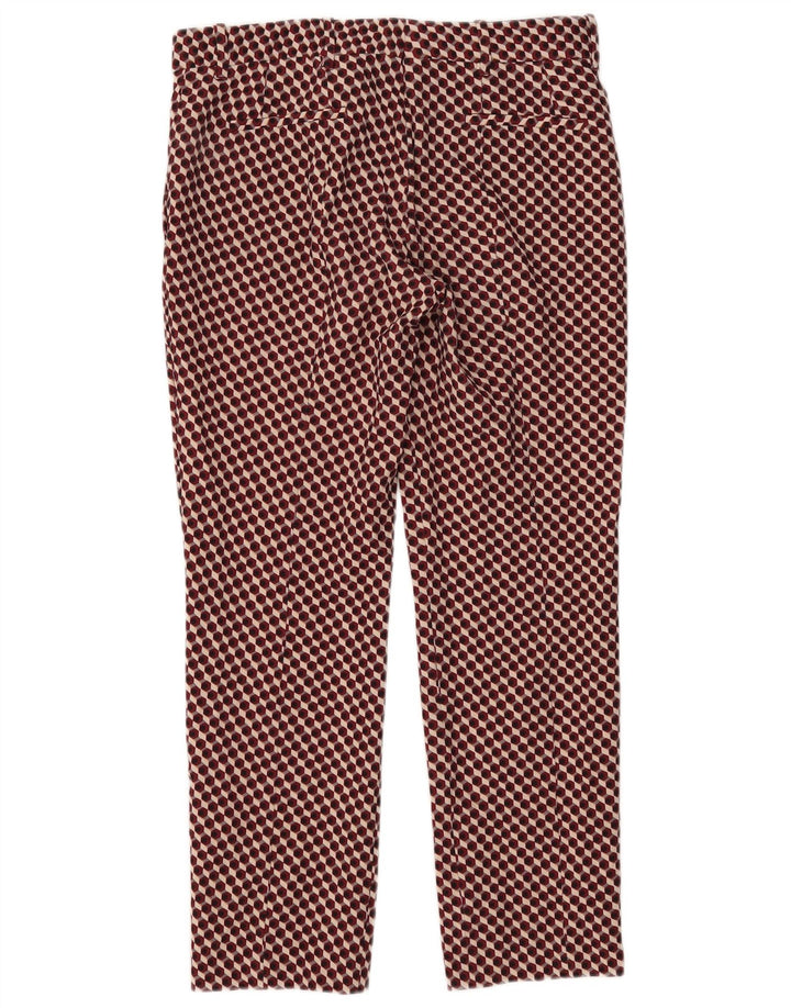 Zara Calça Chino Feminina Slim Médio W28 L27 Vermelho Geométrico