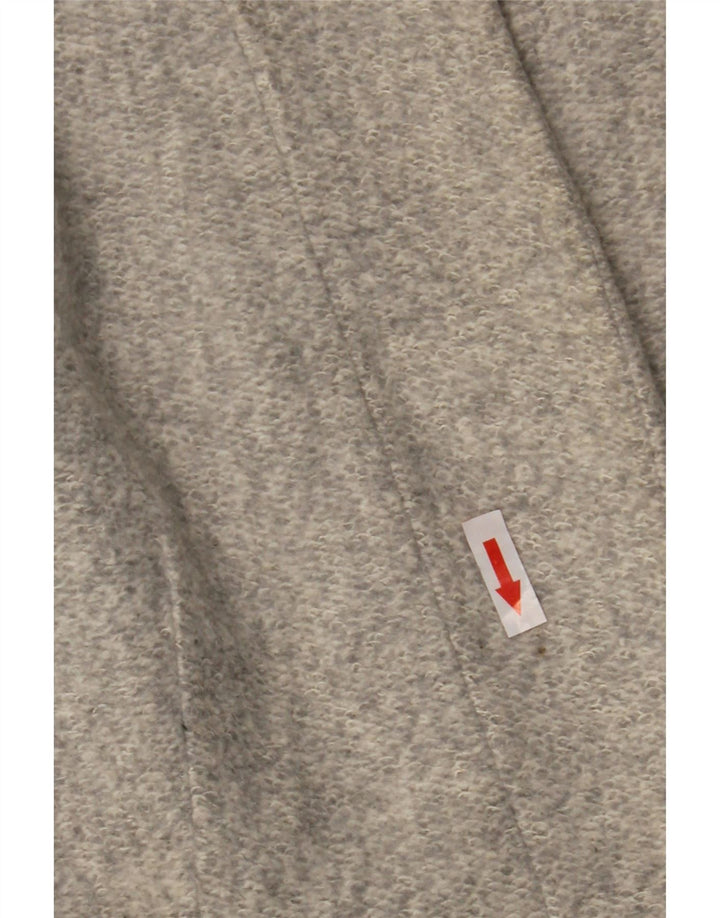 Sobretudo feminino Zara UK 14 grande poliéster cinza
