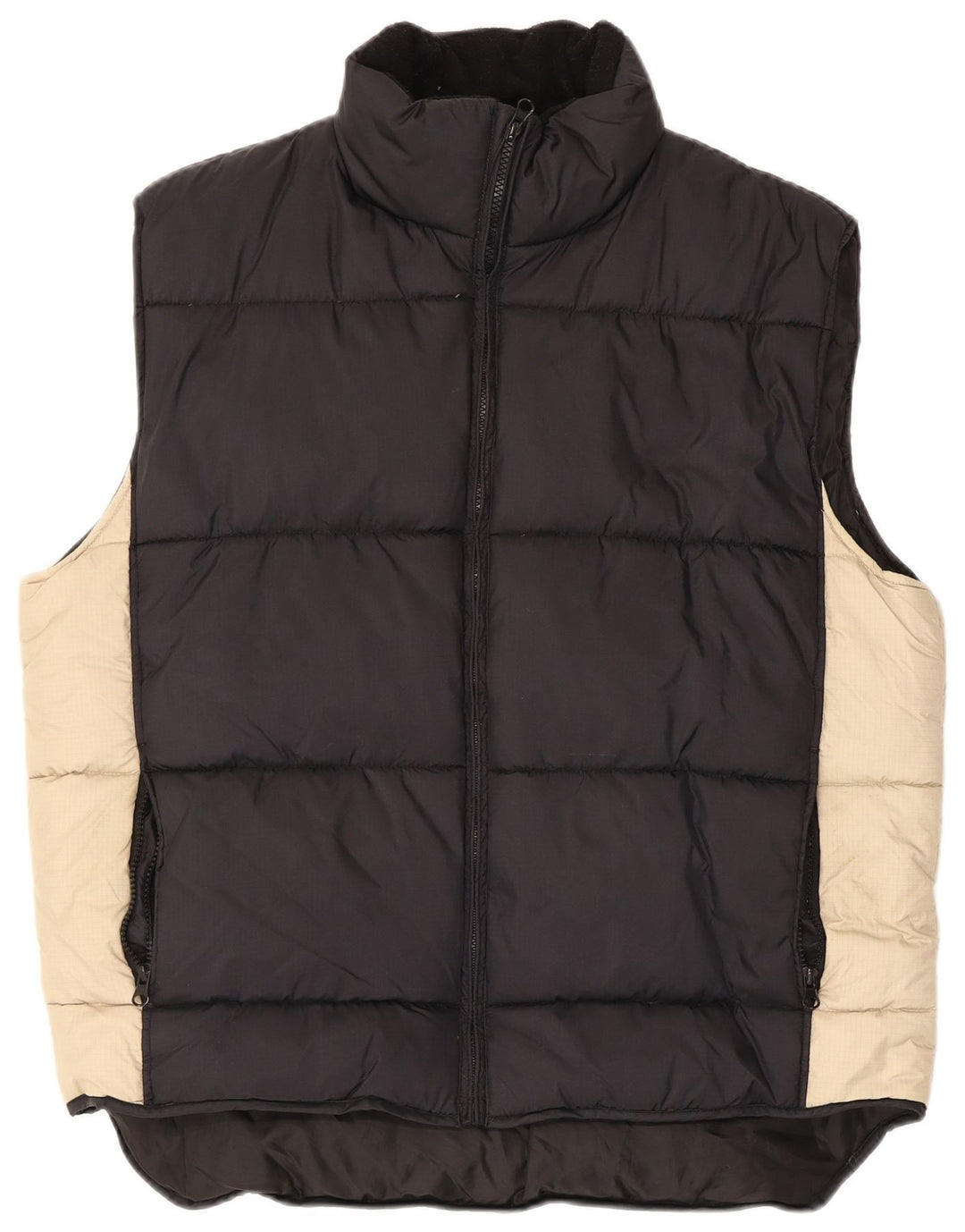 Colete acolchoado masculino Multiblu UK 38 poliamida colorblock preto médio