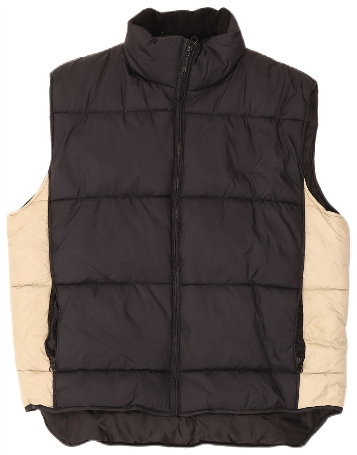 Colete acolchoado masculino Multiblu UK 38 poliamida colorblock preto médio