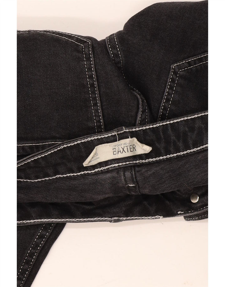 Calça jeans feminina Baxter Crop Slim TOPSHOP W26 L25 preta