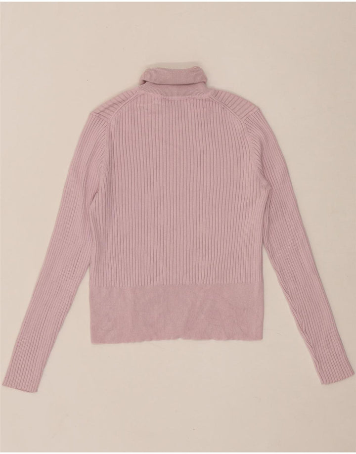 ZARA Womens Roll Neck Jumper Sweater UK 18 XL Pink Viscose Vintage Zara and Second-Hand Zara from Messina Hembry 