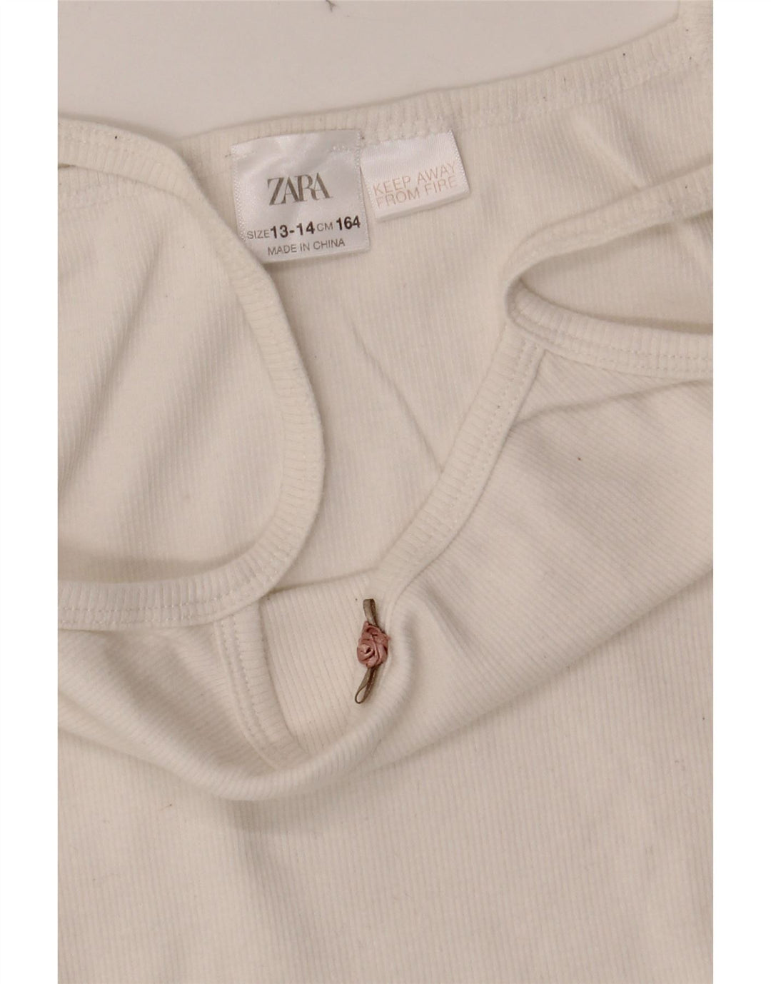 ZARA Girls Cami Top 13-14 Anos Branco