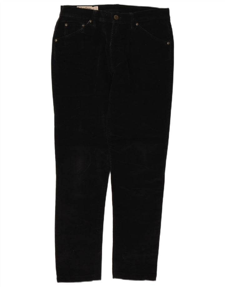 Calça feminina slim de veludo MARLBORO CLASSICS W29 L28 algodão preto