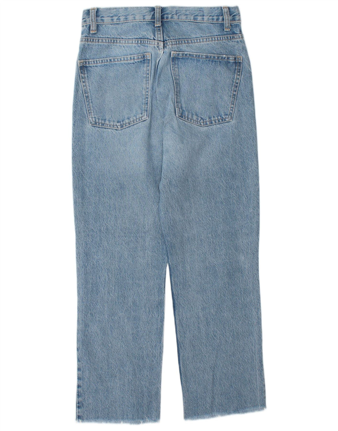 ZARA Calça jeans reta feminina cintura alta EU 36 XS W26 L26 azul algodão