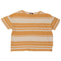 Camiseta feminina grande Marks & Spencer Reino Unido 16 grande listrada laranja