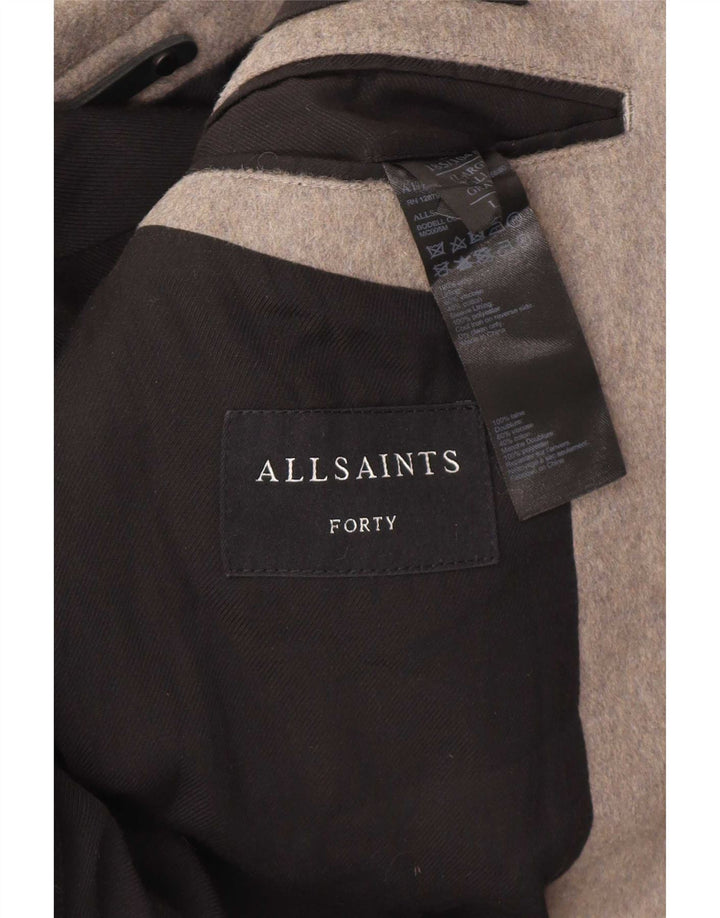 Sobretudo masculino All Saints UK 40 grande lã cinza