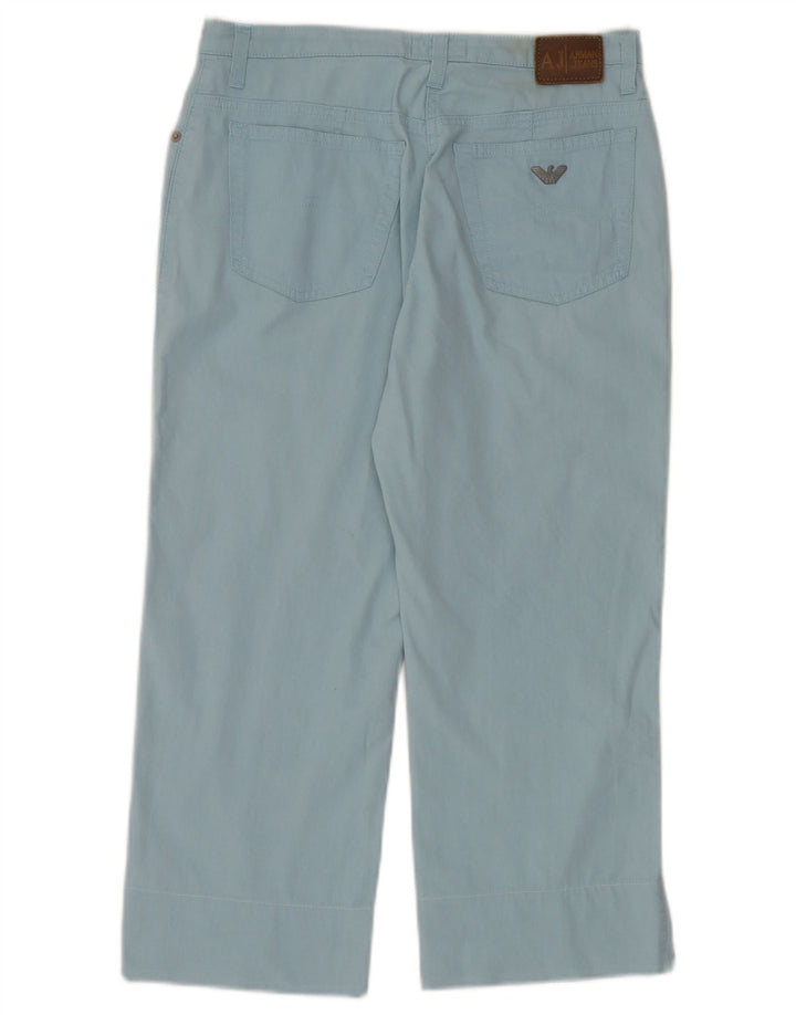 Calça capri reta feminina Armani W29 L22 azul