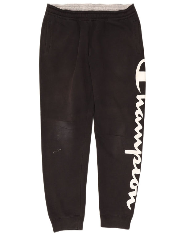 Calça feminina Champion com estampa gráfica e joggers UK 16 grande preta