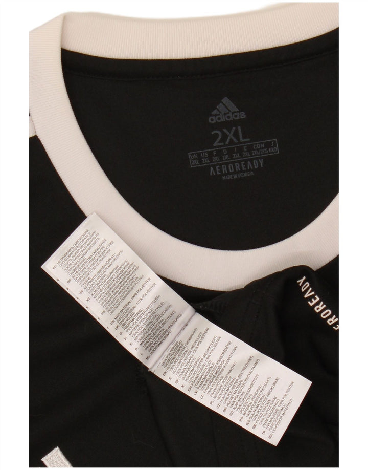 Adidas Mens Aeroready Camiseta Top 2XL Poliéster Preto