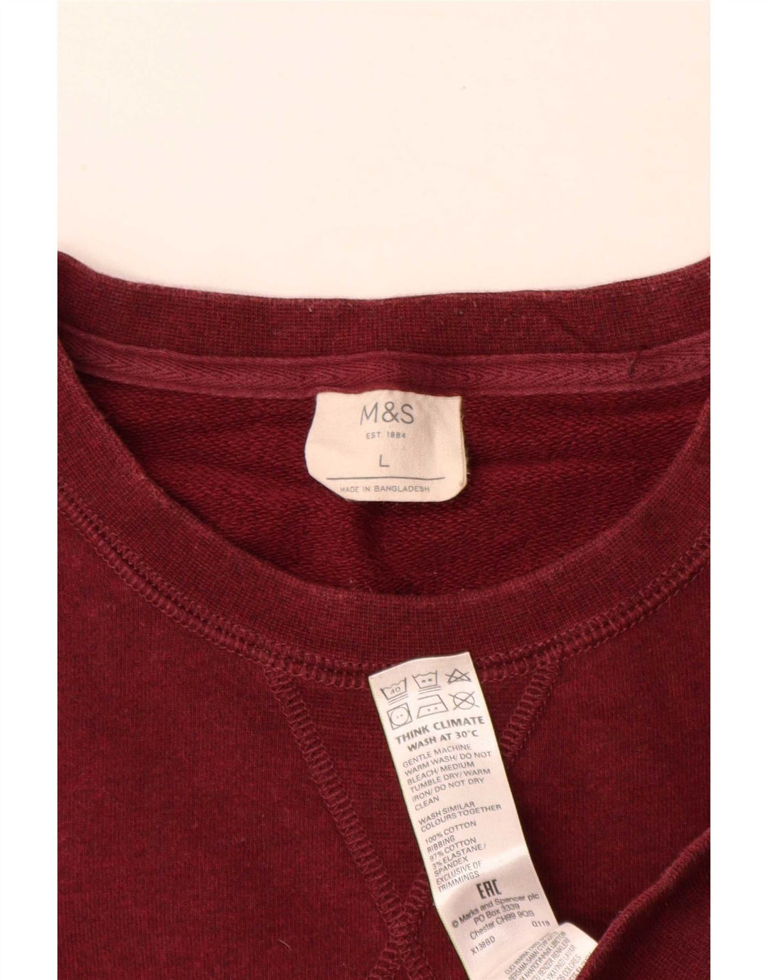 Suéter masculino Marks & Spencer grande de algodão marrom