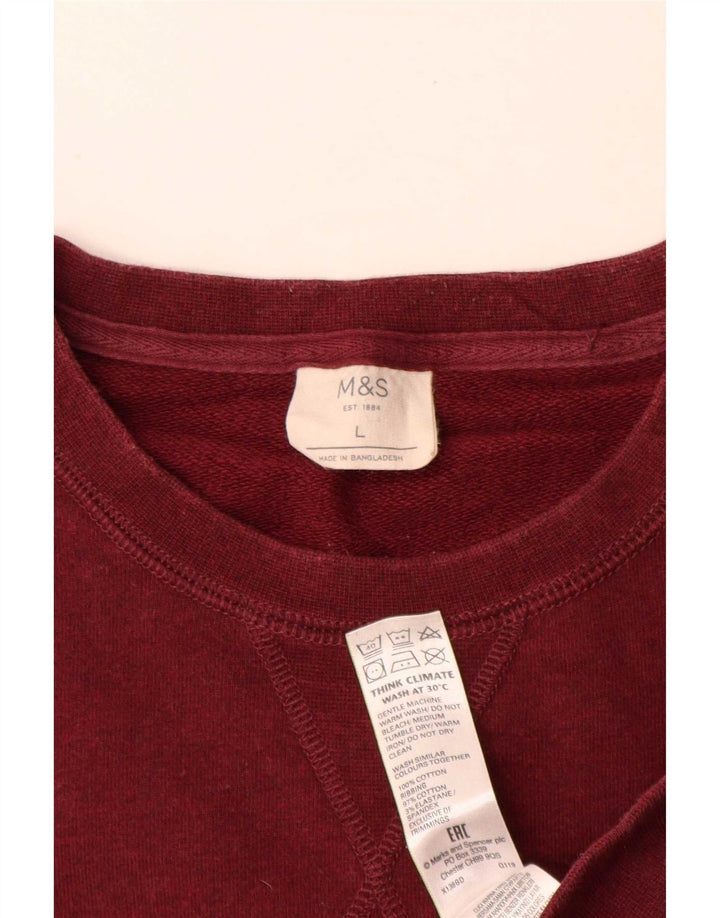 Suéter masculino Marks & Spencer grande de algodão marrom