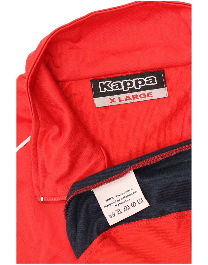KAPPA Mens Treino Top Jacket XL Vermelho Colourblock Poliéster